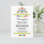 Huwelijksreceptie Fiesta Kaarten Mexicaanse Insert (Staand voorkant)