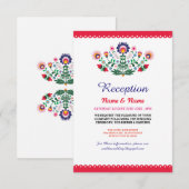 Huwelijksreceptie Fiesta Kaarten Mexicaanse Insert (Voorkant / Achterkant)