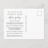 Huwelijksreceptie Foto Save the Date Aankondigingskaart (Achterkant)