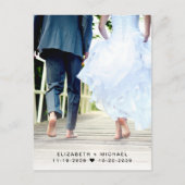 Huwelijksreceptie Foto Save the Date Aankondigingskaart (Voorkant)