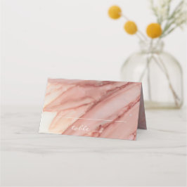 Huwelijksreceptie Gevouwen Tent Kaart Mooi in Pink Plaatskaartje