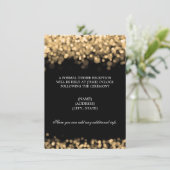 Huwelijksreceptie Gouden lichten Kaart (Staand voorkant)