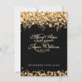 Huwelijksreceptie Gouden lichten Kaart (Achterkant)