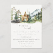 Huwelijksreceptie Houten Blokhut in Bergdennenbos Informatiekaartje (Voorkant)