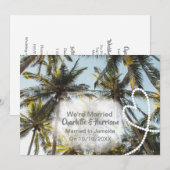 Huwelijksreceptie in Jamaica getrouwd Kaart (Voorkant / Achterkant)