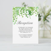Huwelijksreceptie Informatiekaart met Hangend Groe Kaart (Staand voorkant)