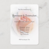 Huwelijksreceptie Kaart Peach Rosebud (Achterkant)