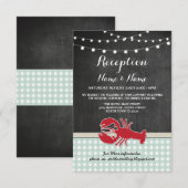 Huwelijksreceptie Kaarten Kreeft Kook Lobster Vis (Voorkant / Achterkant)