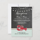 Huwelijksreceptie Kaarten Kreeft Kooklobster Vis (Voorkant)