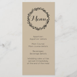 Huwelijksreceptie menu aangepaste template