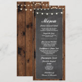 Huwelijksreceptie Menu Rustiek Houten Krijtbordkaa (Voorkant / Achterkant)