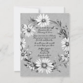 Huwelijksreceptie na feestviering b / w notitiekaartje (Achterkant)