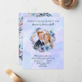 Huwelijksreceptie na feestviering notitiekaartje (Voorkant / Achterkant in situ)