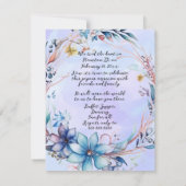 Huwelijksreceptie na feestviering notitiekaartje (Achterkant)