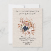 Huwelijksreceptie na feestviering notitiekaartje (Voorkant)