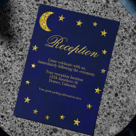 Huwelijksreceptie onder de sterrenhemel informatiekaartje