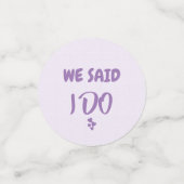 Huwelijksreceptie Paarse en Lila hartentafel Confetti (Kleine voorkant)