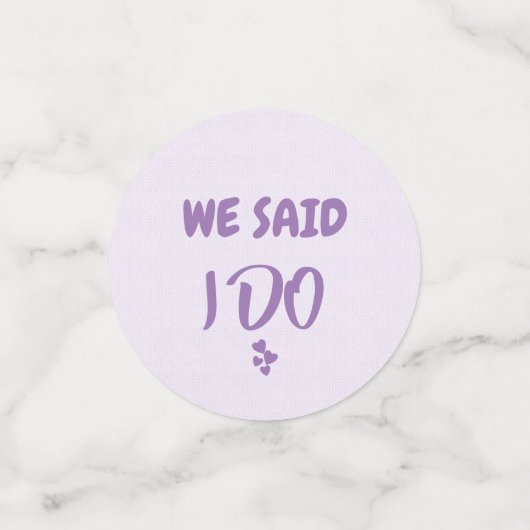 Huwelijksreceptie Paarse en Lila hartentafel Confetti (Kleine voorkant)