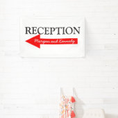 Huwelijksreceptie Richting Pijl punt links Spandoek (Insitu)