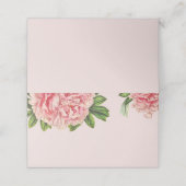 HUWELIJKSRECEPTIE  roze bloemige pioenbloem Plaatskaartje (Buitenkant ongevouwen)