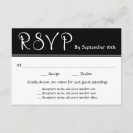 Huwelijksreceptie RSVP 3 Menu Keuzes Reactie