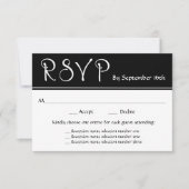 Huwelijksreceptie RSVP 3 Menu Keuzes Reactie (Voorkant)