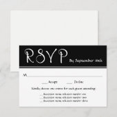Huwelijksreceptie RSVP 3 Menu Keuzes Reactie (Voorkant / Achterkant)