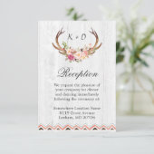 Huwelijksreceptie Rustieke Geweidehout Boho Decora Informatiekaartje (Staand voorkant)