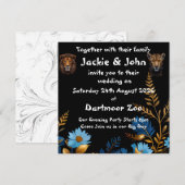 Huwelijksreceptie Wild Animal Kaart (Voorkant / Achterkant)