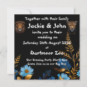 Huwelijksreceptie Wild Animal Kaart (Voorkant)