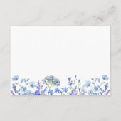 Huwelijksreceptie Wildflower Periwinkle Floral Informatiekaartje (Achterkant)