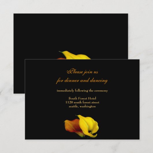 Huwelijksreceptiekaart Uitnodiging (Voorkant / Achterkant)