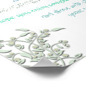 Huwelijksreceptieposter, bedankkaart poster (Hoek)