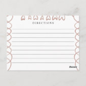 Huwelijksreceptkaart voor hartjes briefkaart (Achterkant)