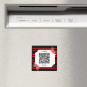Huwelijksregister Aangepaste QR-code en tekst Magneet (Insitu (Vaatwasser))