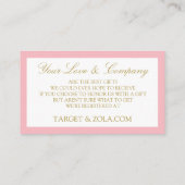 Huwelijksregister -Geregistreerd bij Kaarten- Pink Informatiekaartje (Achterkant)