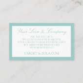 Huwelijksregister-geregistreerde Kaarten- Light Tu Informatiekaartje (Achterkant)