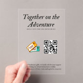 Huwelijksregister Huwelijksreis Fonds QR Code Gift Acryl Uitnodigingen (Insitu (Draagbaar))