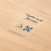 Huwelijksregister Huwelijksreis Fonds QR Code Gift Acryl Uitnodigingen (Laagn)