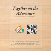 Huwelijksregister Huwelijksreis Fonds QR Code Gift Acryl Uitnodigingen (Voorkant)