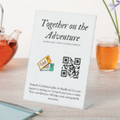 Huwelijksregister Huwelijksreis Fonds QR Code Gift Reclamebord Met Voetstuk (Insitu)