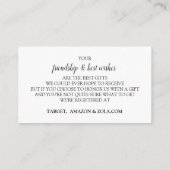 Huwelijksregister Kaarten - Nadine - Zwart (Achterkant)