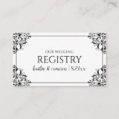 Huwelijksregister Kaarten - Nadine - Zwart (Voorkant)