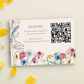 Huwelijksregister QR Code Wildflower Land Bloemen Informatiekaartje