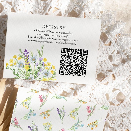 Huwelijksregister Website en QR Code Wildflower Informatiekaartje