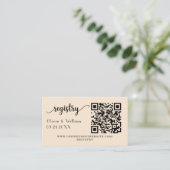 Huwelijksregisterkaart met aangepaste QR-code Informatiekaartje (Staand voorkant)