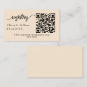 Huwelijksregisterkaart met aangepaste QR-code Informatiekaartje (Voorkant / Achterkant)