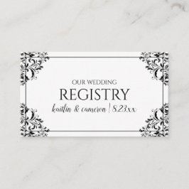 Huwelijksregisterkaarten - Nadine - Zwart Informatiekaartje