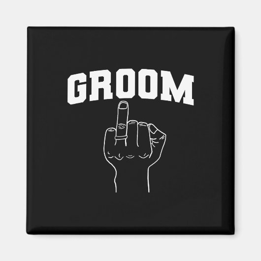 Huwelijksreis Bachelor Vinger Ring Hub Magneet (Voorkant)