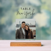 Huwelijksreis Bestemming Aangepaste Fotolijst Acryl Bord (Neutraal)